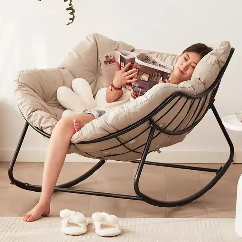 رائجة البيع غرفة المعيشة الحديثة كرسي متأرجح الاسترخاء صالة كرسي الترفيه كرسي متأرجح للبالغين أثاث المنزل الداخلي #5