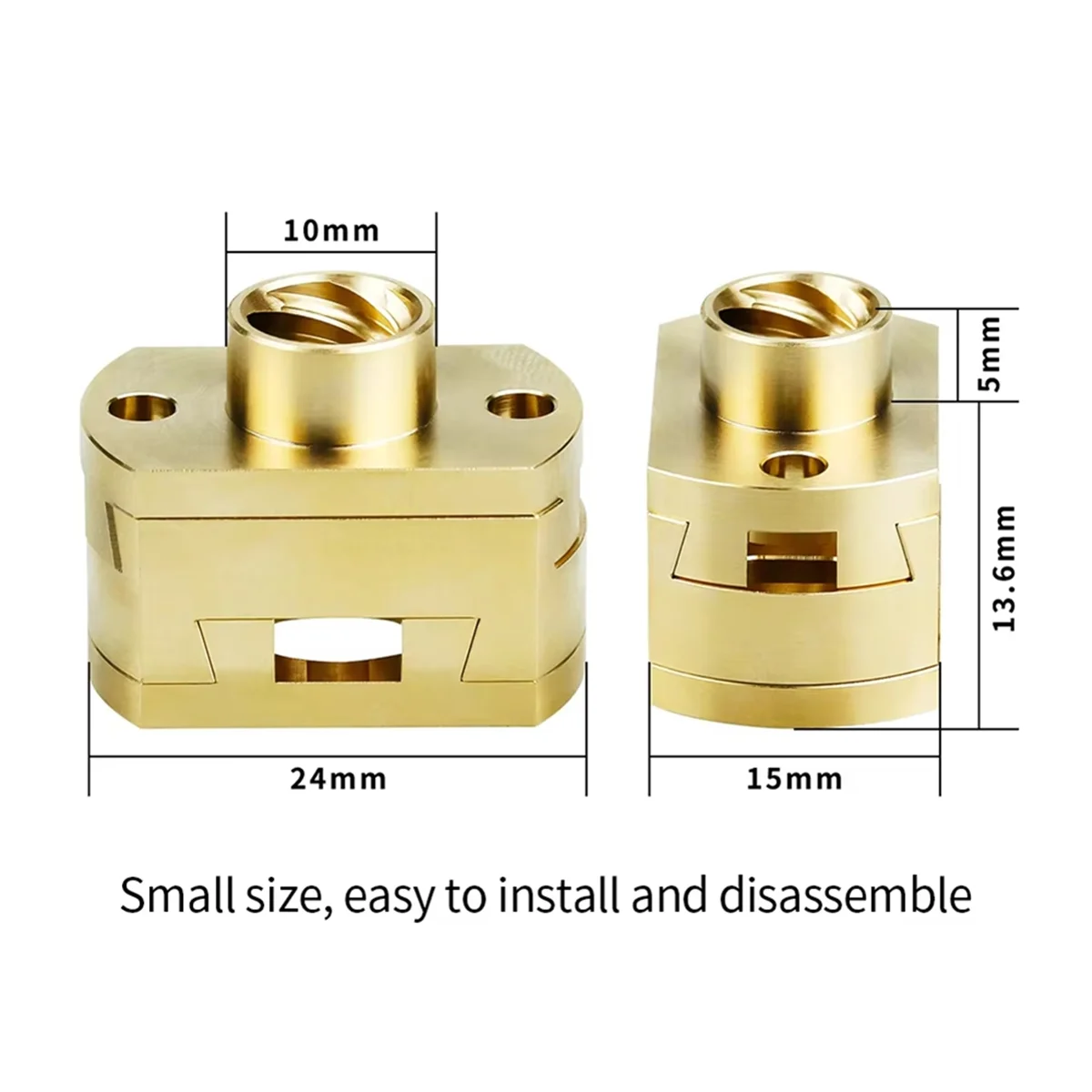 BISMZ 1 шт. муфта Oldham T8x8, гайка 18 мм, совместимая с винтом T8x8 для деталей 3D-принтера Ender 3 Pro/V2 CR10