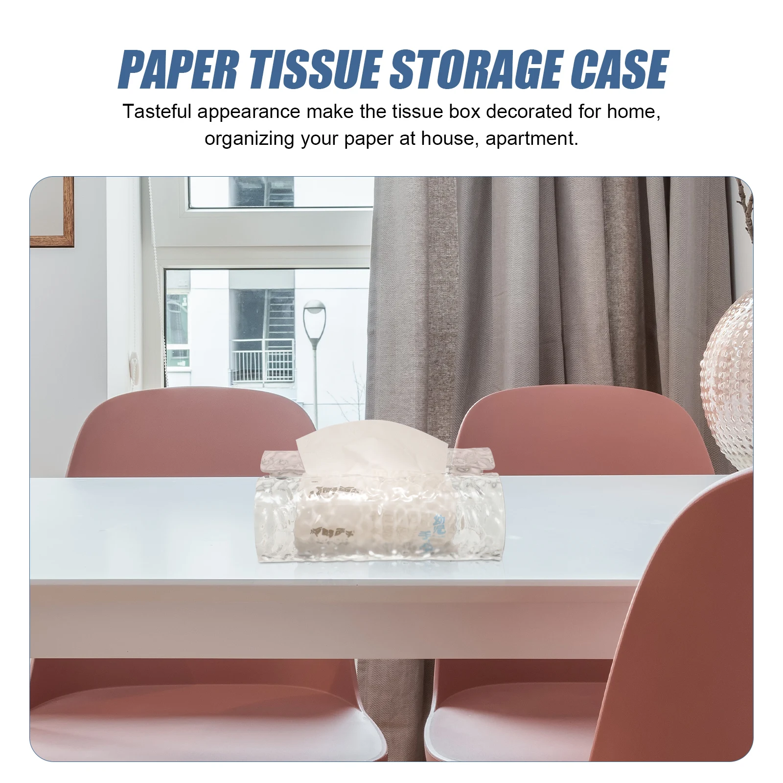 

Ice Glacier Pattern Tissue Box Pet Decorative Napkin Holder for Home Desktop Tissue Organizer Storage Case