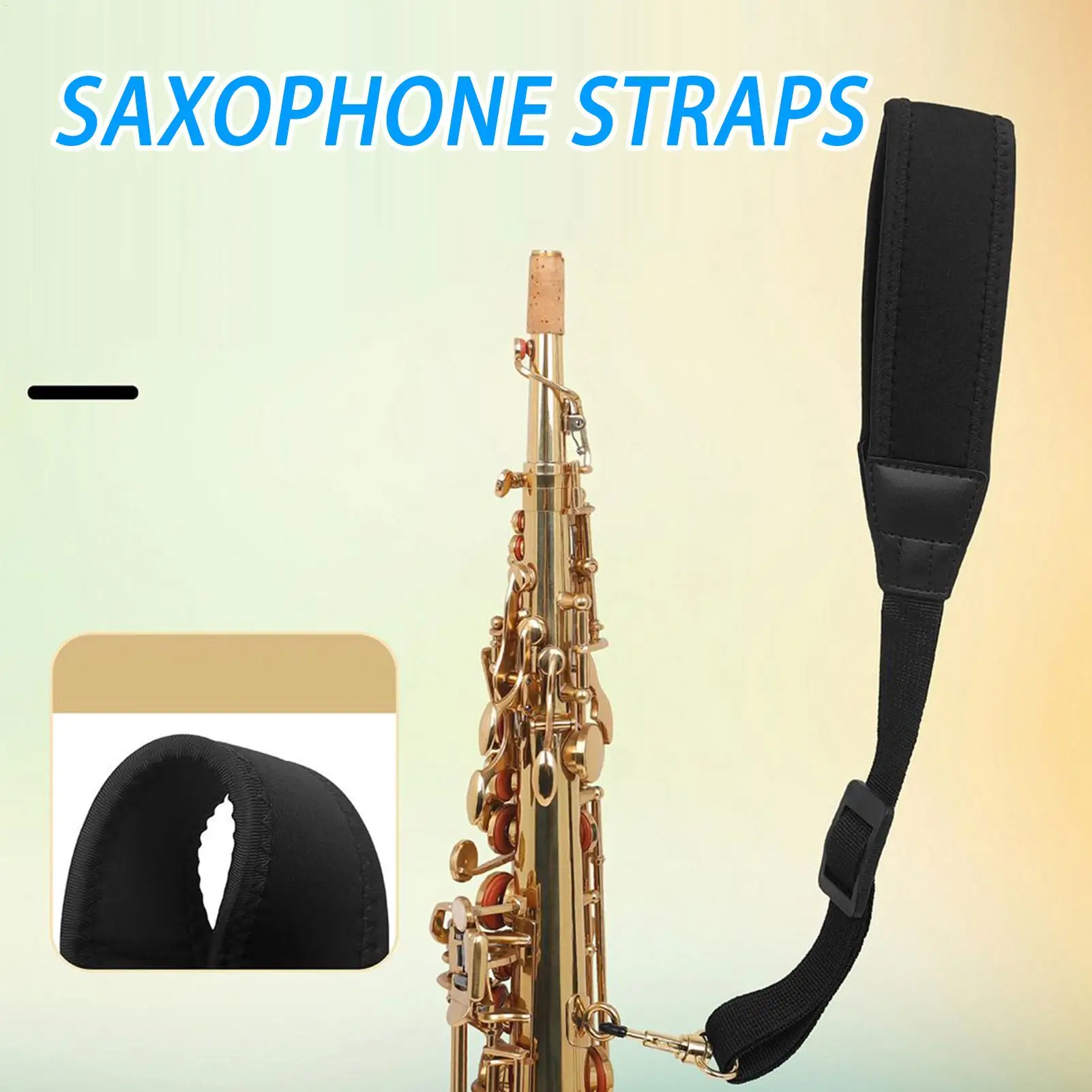 Alto Sax Neck Strap Adjustable Saxophone Carry Rope Alto Sax Strap English Horn Bass Clarinet Cushioned Carrier For Music