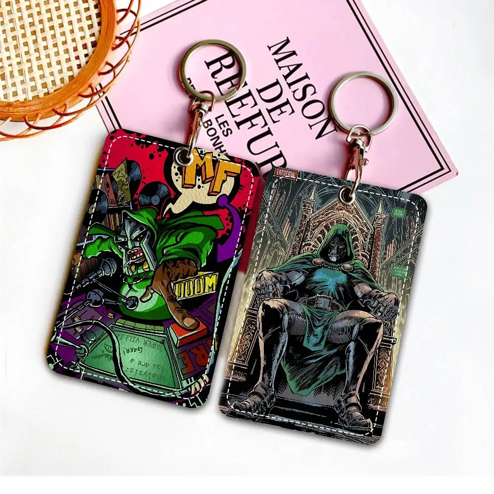 M-MF DOOM Holder Keychain With Keychain for Access Card Bus Pass & Card Credit ID Bank Card Protective Case