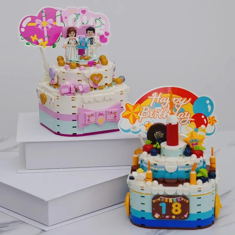 

Compatible With LEGO Building Blocks, Music Octave Box, Romantic Wedding Cake, Creative Birthday Gift, Girl Assembly Puzzle Toys