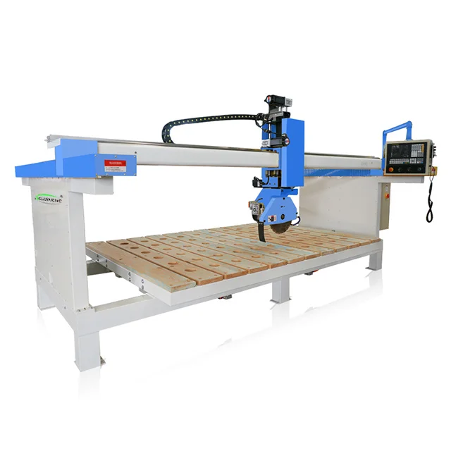Axes 5 4Th Axis Cnc Granite Bridge Saw Wood Building Quarry Stone Block Slab Cutting Machine