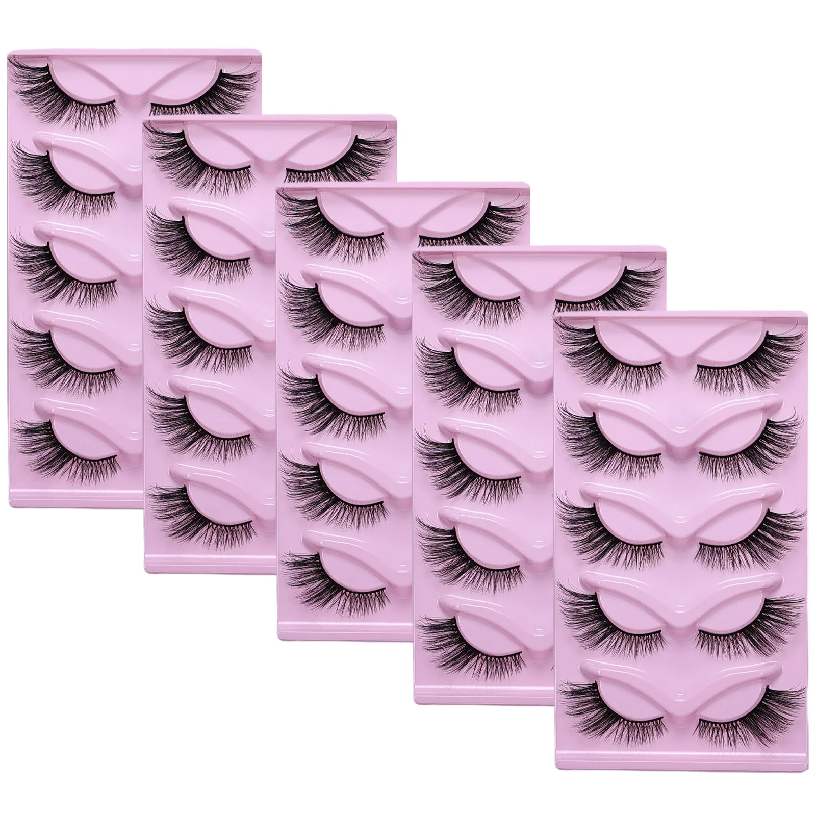 15 pares/25 pares de cílios postiços de gato, cílios postiços grossos, cílios fofos de olho de gato, cílios postiços estendidos