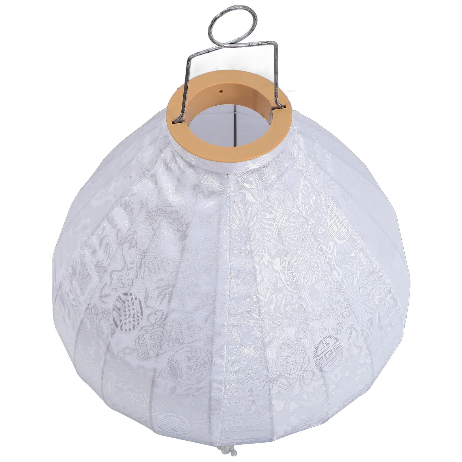 

Vintage Style Hanging Cloth Lantern Outdoor Garden Festival Decorative Light Solar Powered For Holiday Celebration