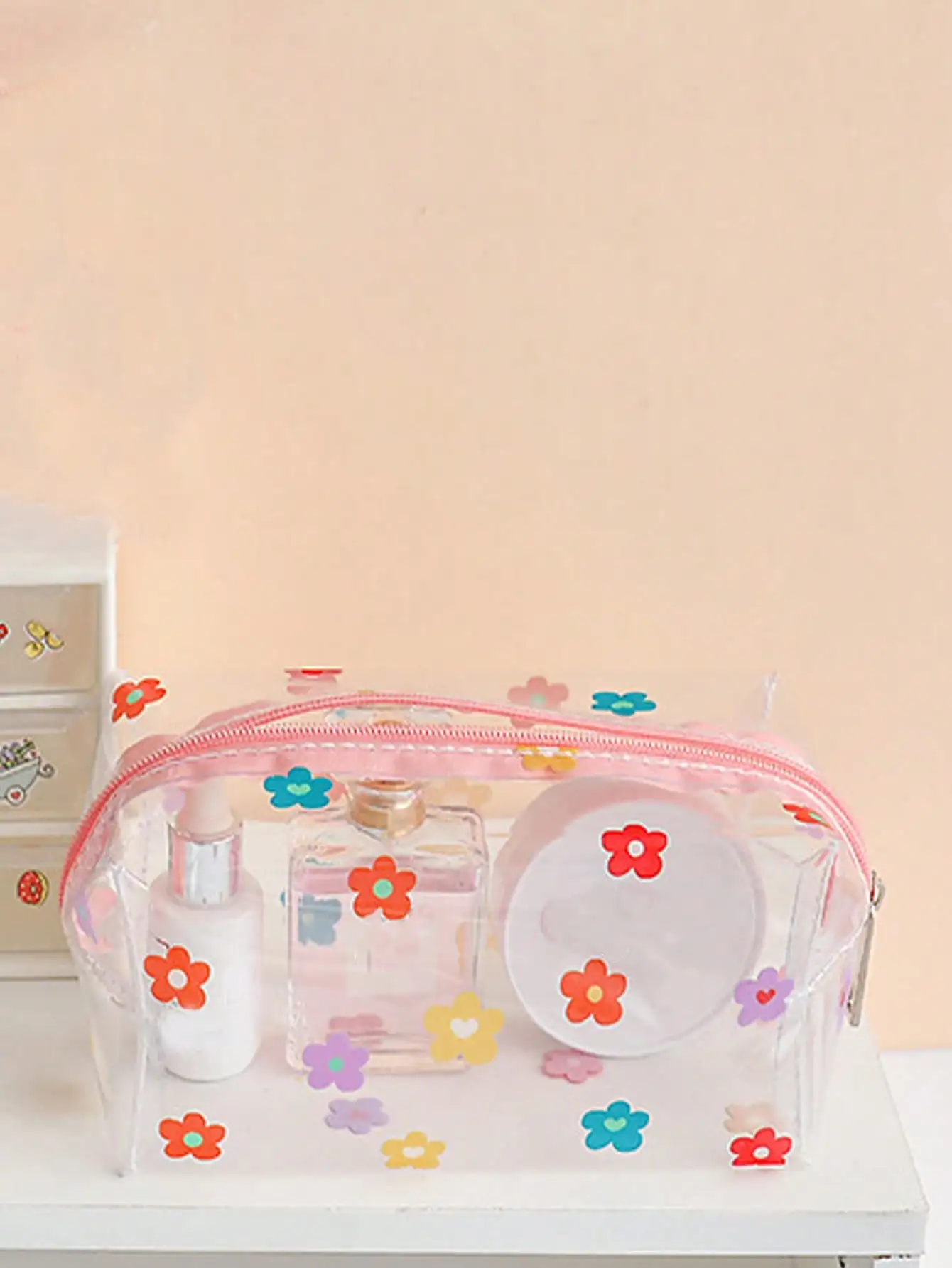 1 PC PVC Waterproof Makeup Storage Durable Transparent Cosmetic Bag Waterproof Portable Bathroom