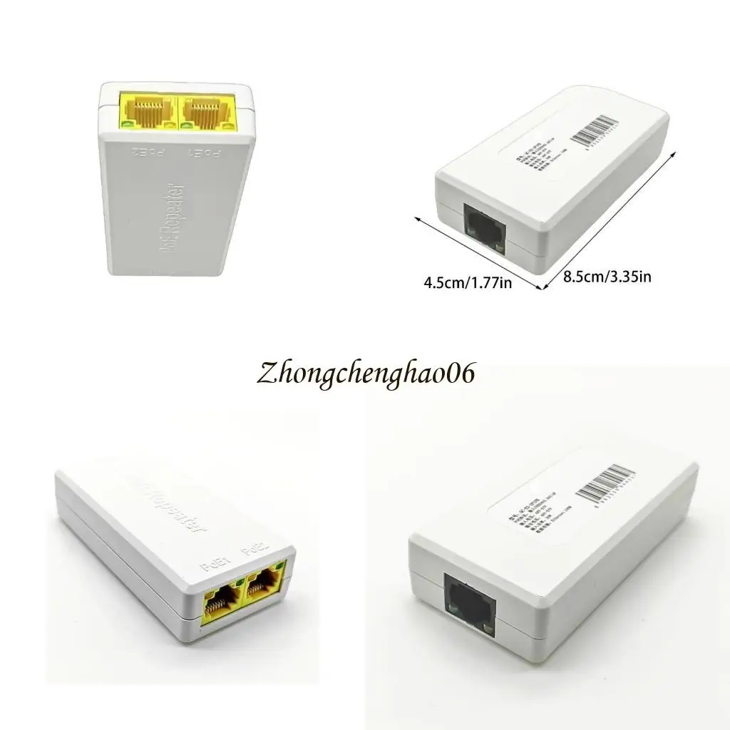

Two Port PoE Extender Splitter 100M Ranges Fast Speed Networking Relays for Office 601F