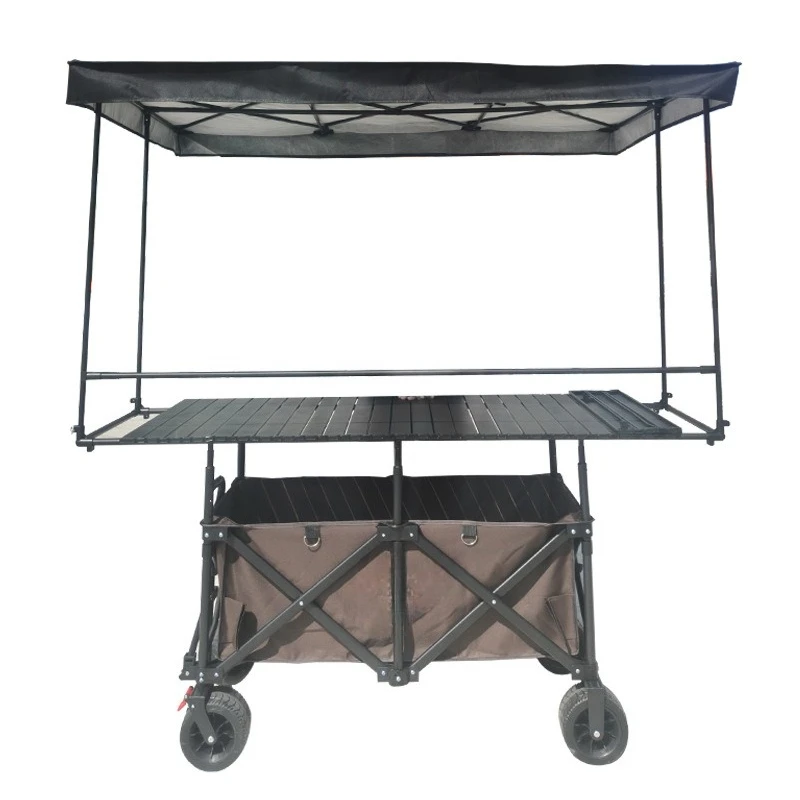 

Stall truck with large table board, camp cart, outdoor camping picnic, folding gathering