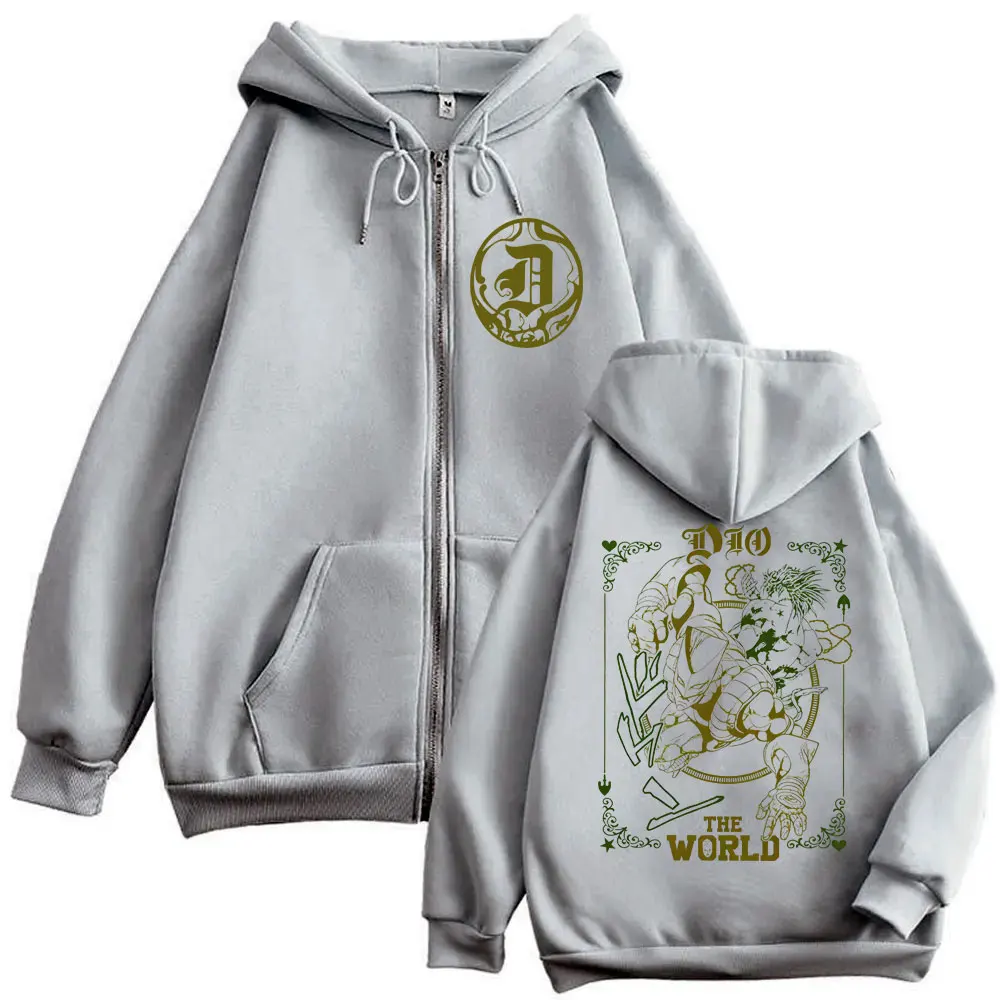 أنيمي جوجو مغامرة غريبة قلنسوة بسحاب جوتارو كوجو ديو جيورنو جاكيت زيبرا الخريف الشتاء الرجال المرأة هوديي قطني غير رسمي #3