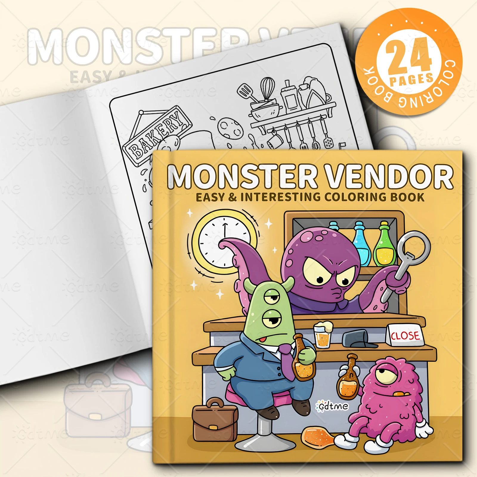 MONSTER VENDOR Coloring Book for Adults Featuring Cute Cozy Daily Activities for Relaxation (Cozy Spaces Coloring)