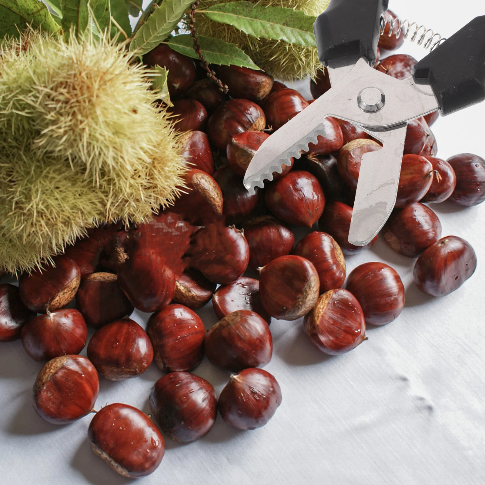 

1 Set Stainless Steel Chestnut Opener Tool Portable Kitchen Shear For Peeling Shell Removal Multifunctional Nut Cracker Clip