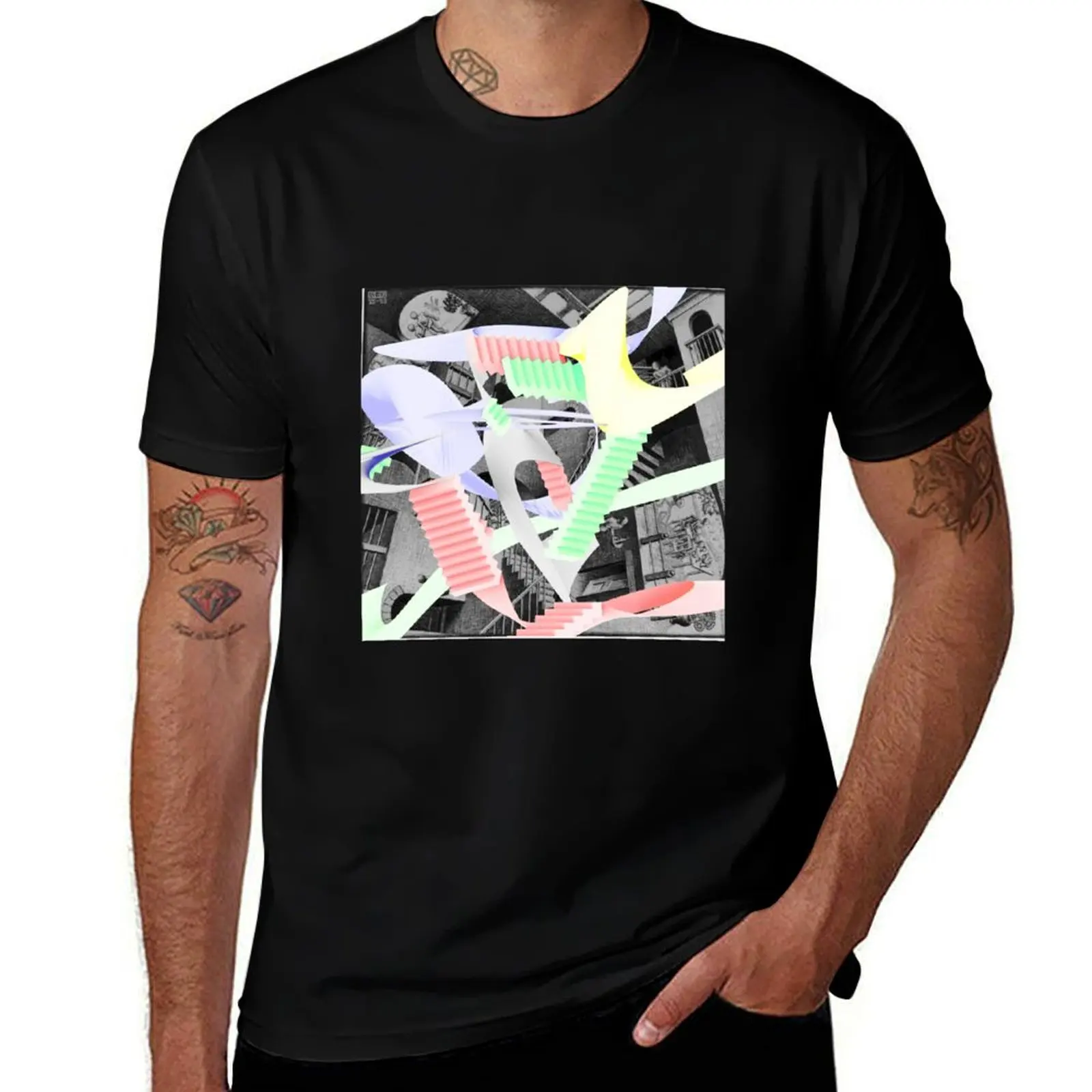escher T-Shirt Summer Casual Loose T-Shirt