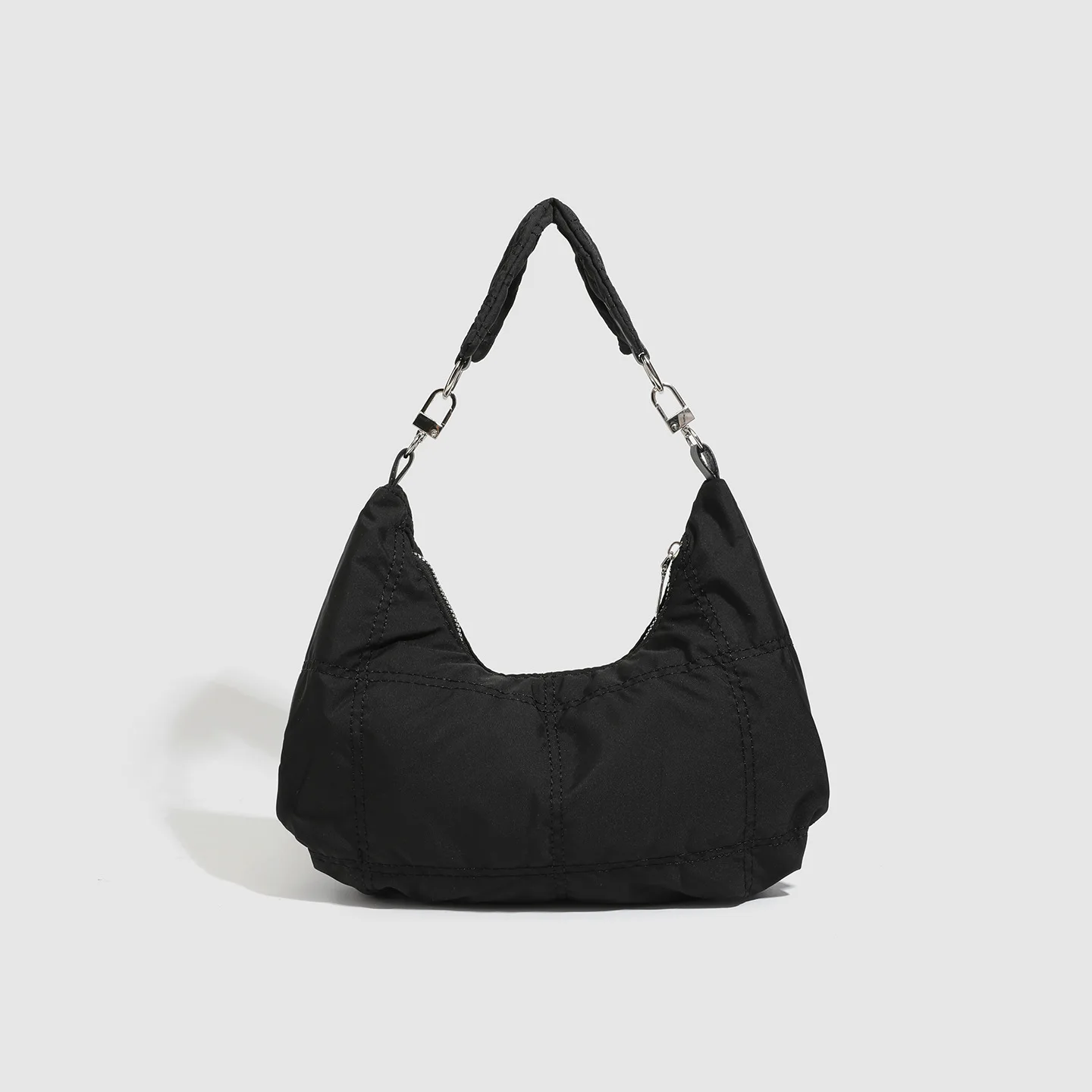 

Женская сумка, новинка 2025, черная темная сумка в стиле ретро с облаком, нишевая дизайнерская сумка для подмышек, портативная сумка на плечо, сумка в форме полумесяца Tide