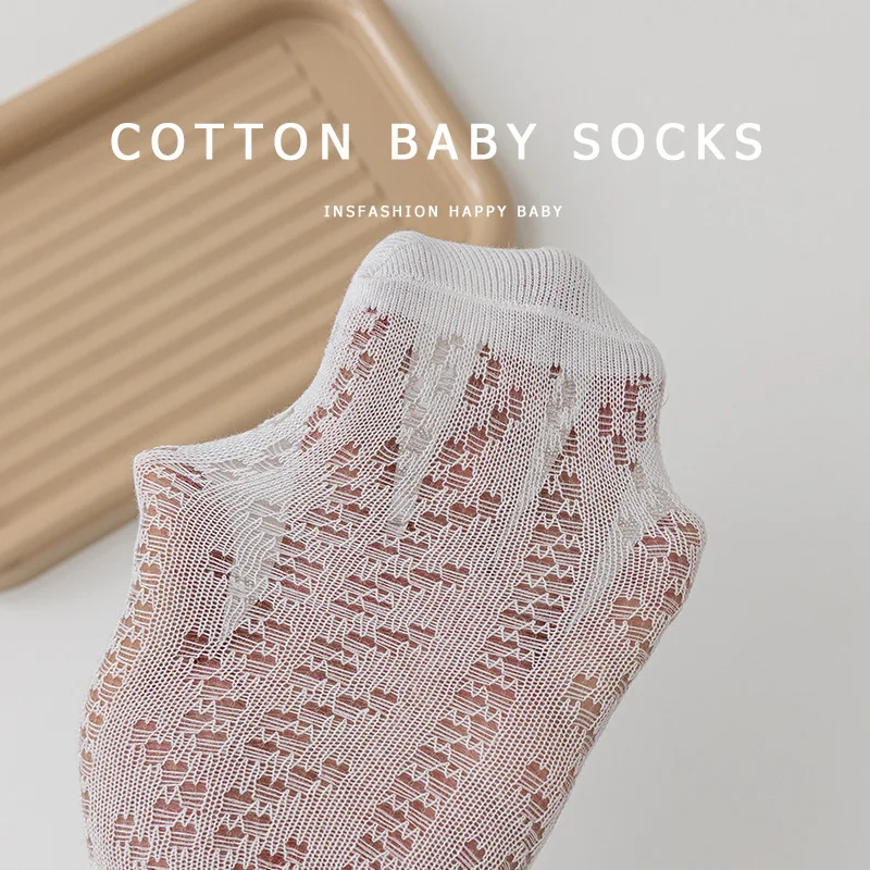 Baby Stuff Children Socks 0-3y Female Infant Summer Thin Mesh Breathable Newborn Knee High Cotton Socks Accessories Kids Clothes