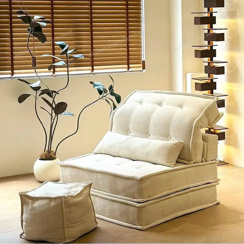 Pouf design pour salon, canapé nordique individuel moderne pour enfants, canapé d'extérieur relaxant blanc de luxe, mobilier de terrasse Divano