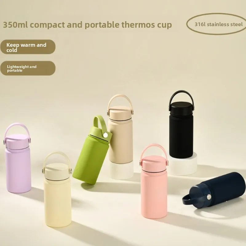 

2025 New 350ml Stainless Steel Sports Kettle Vacuum Flasks Wide Mouth Portable Bottle Outdoor Sports Thermos Cup Water Bottle