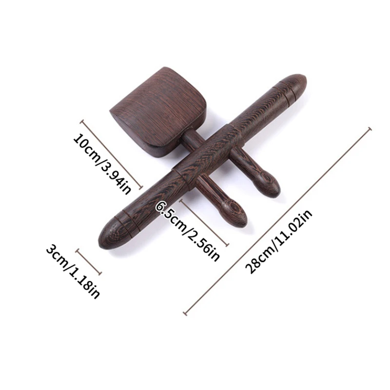 Hand-Held Special Wenge Wood Massage Tools Cloud Craftsman Shengyang Shovel Open Back Tool Scraping Massage Guasha Rolling Stick
