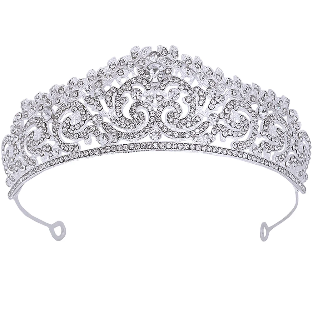 

Crown Headband For Women Vintage Bridal Tiara Rhinestone Headdress Glitter Wedding Hair Accessory Lightweight Party Decor