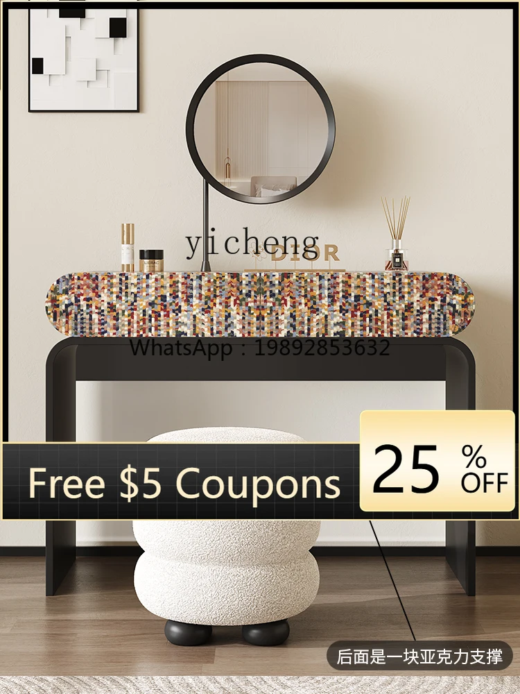 

ACC Italian minimalist dressing table bedroom modern minimalist rainbow creative makeup table premium feeling