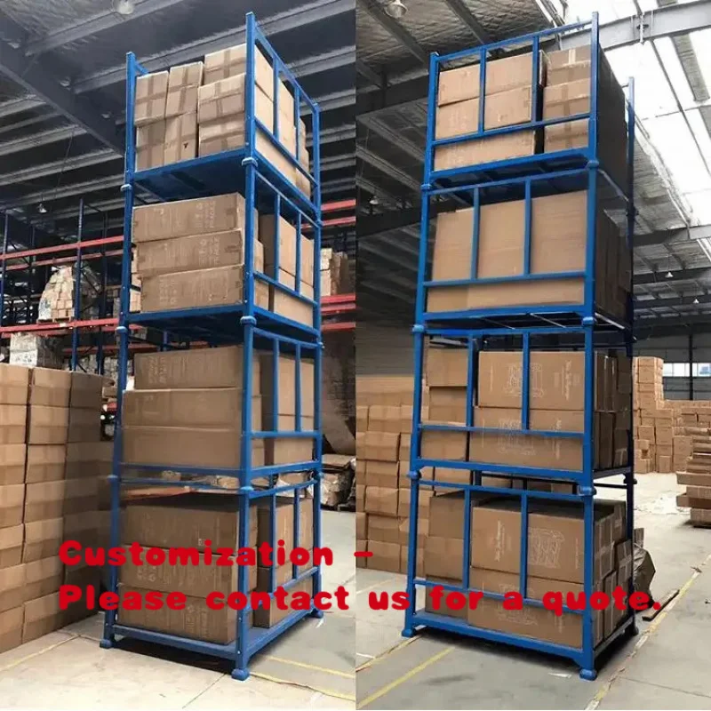 custom.Collapsible & Stackable Roll Storage Racks Heavy-Duty Steel Frame Warehousing Fabrics and Long Materials
