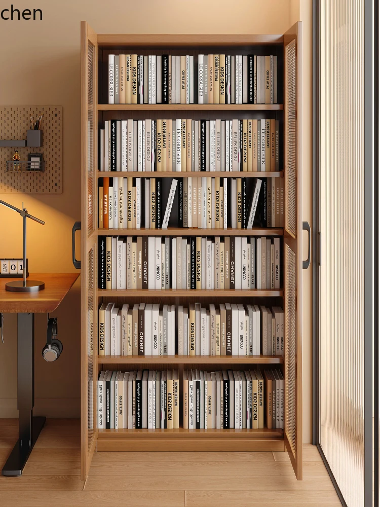 CZ shelf floor-to-ceiling bookcase, simple living room integrated with wall dust-proof storage locker
