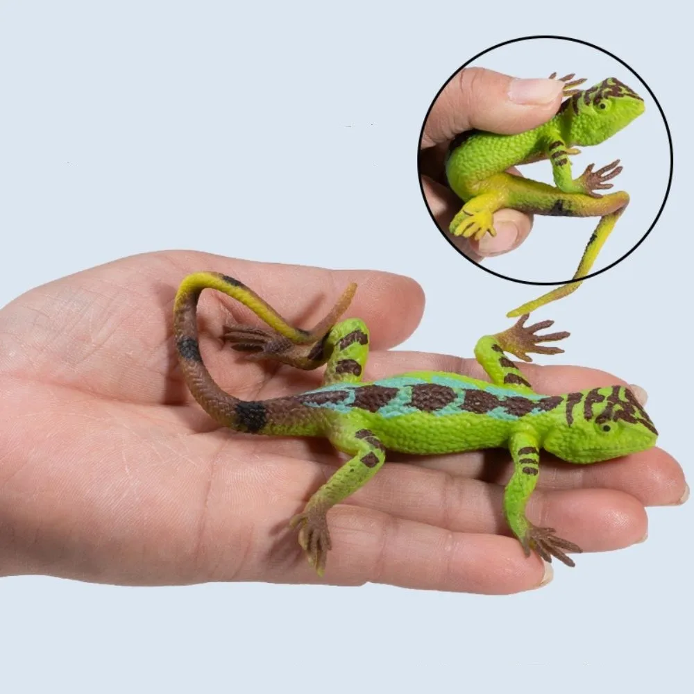 Gecko Prank Props Simulation Lizard Figures Cognition Toys Animal Figurines Lizards Action Model Family Games Soft TPR