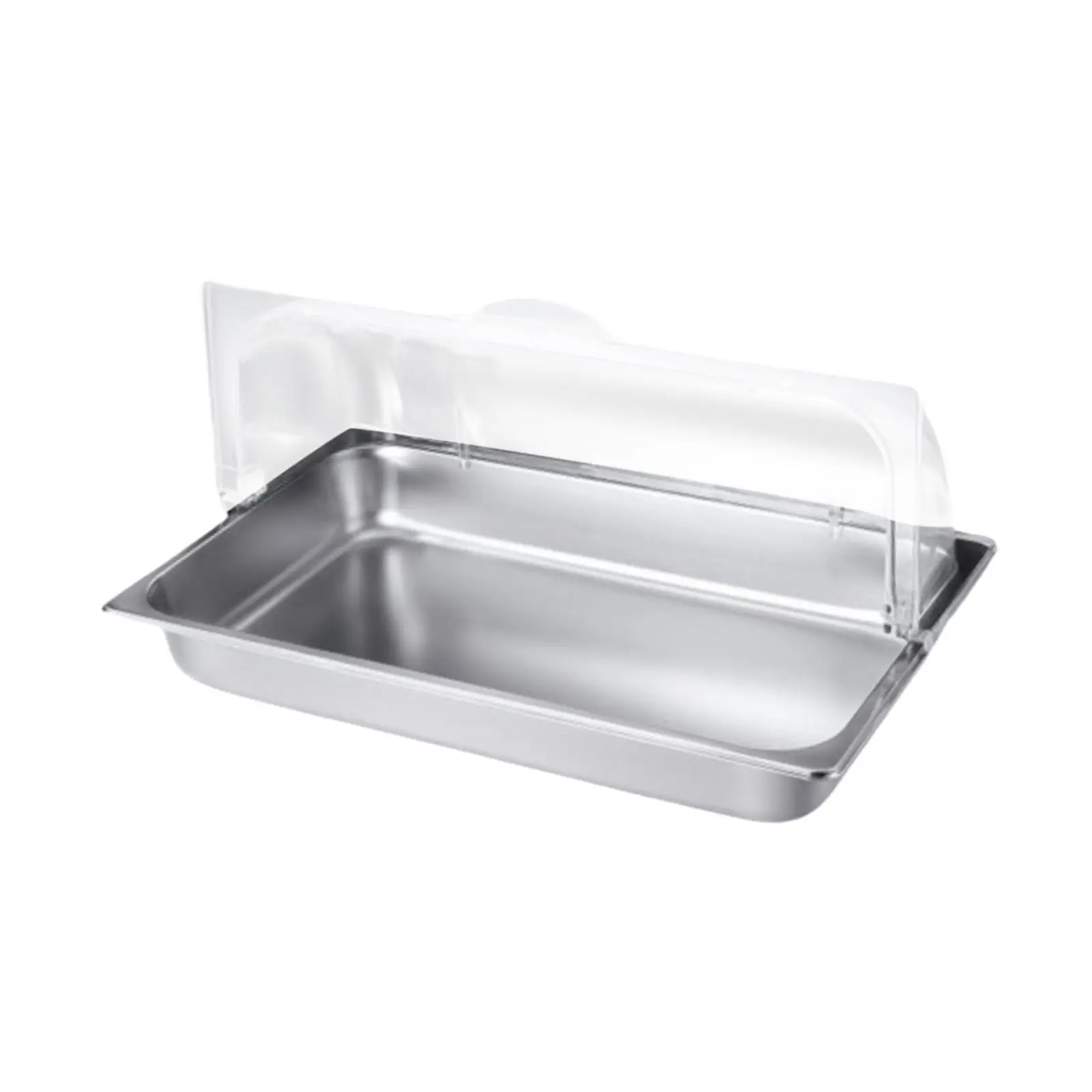 Buffet Serving Tray Cooling Food Platter with Flip Lid Easy Disassembly Rust Proof Food Display Tray Food Warmers for Seafood