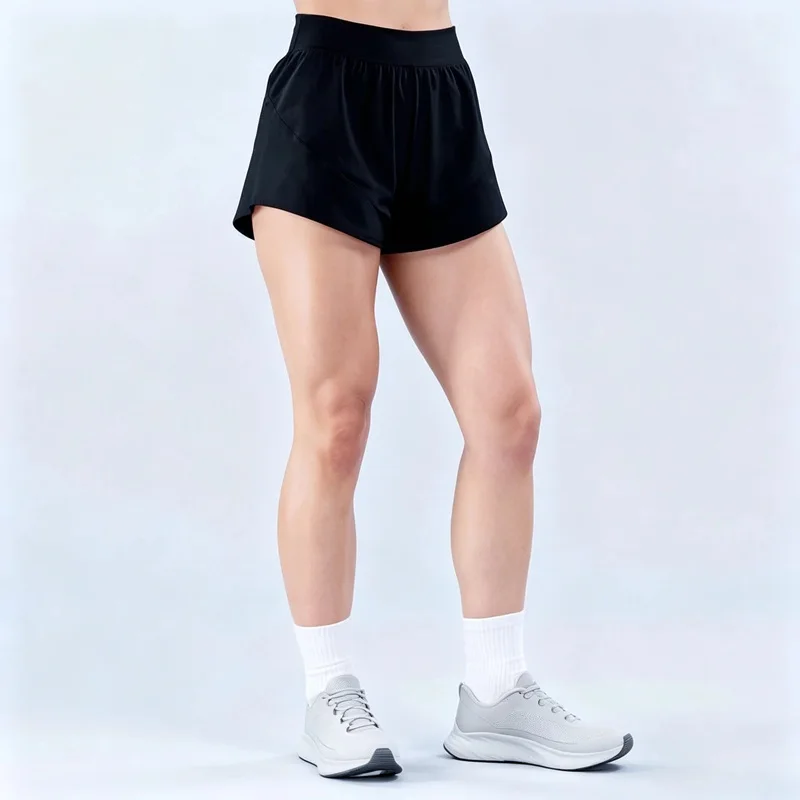 DFYZHE Quick Dry High Waist Fitness Shorts Loose Fit Yoga Gym Workout Activewear