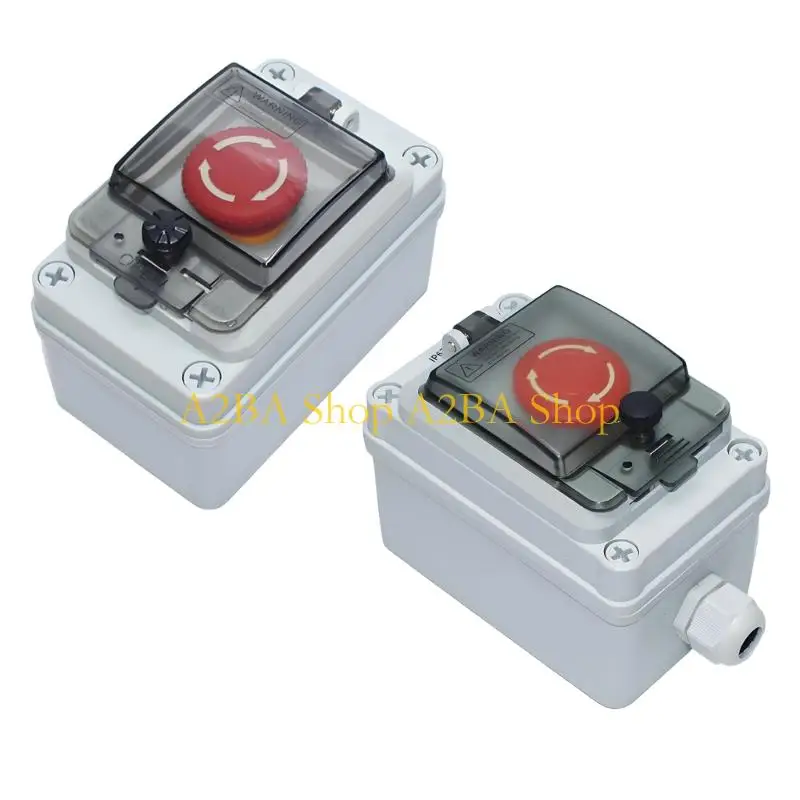 

A2BA IP67 Protected Emergency Stop Switches Box Stop Push Button Housing Upgrades for Heavy Duty Motors & Machines 660V 10A