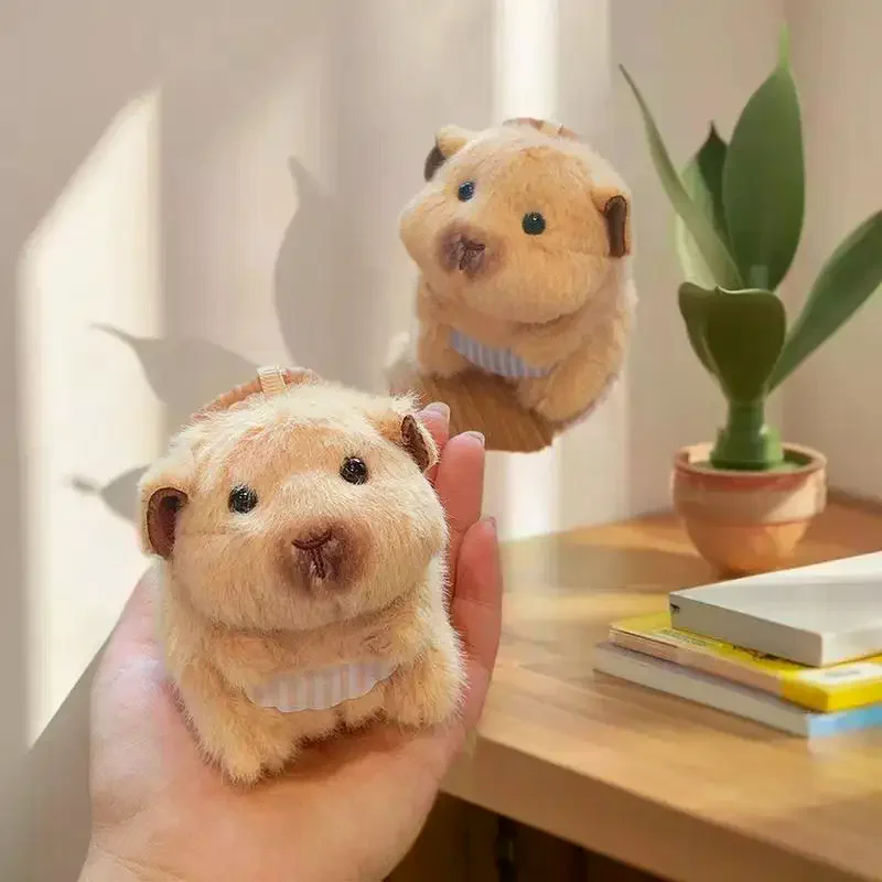 Llavero de felpa suave de hámster adorable, mochila atractiva, regalos de decoración colgantes