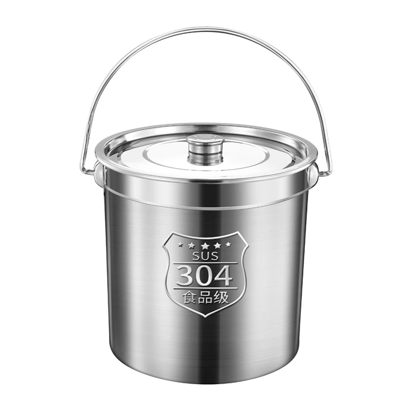 Super Thick 304 Stainless Steel Soup Pot Large Capacity Oil Drum Soup Pot With Lid Commercial