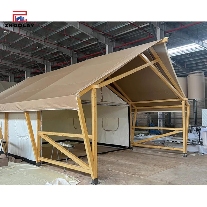Outdoor Hotel Tent  Camping Base Leisure Homestay Windproof Thickened Solid Wood Sunroom Shed Equipment