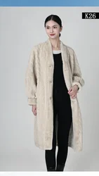 Chaqueta de piel sintética para mujer, abrigo de piel de visón, abrigo de invierno, nuevo