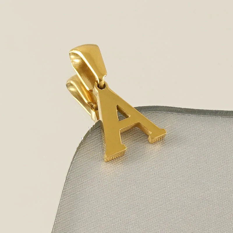 Stainless Steel 18K Gold Plated 26 A-Z Initials Pendant for Personalized Name Letter For Women Necklace