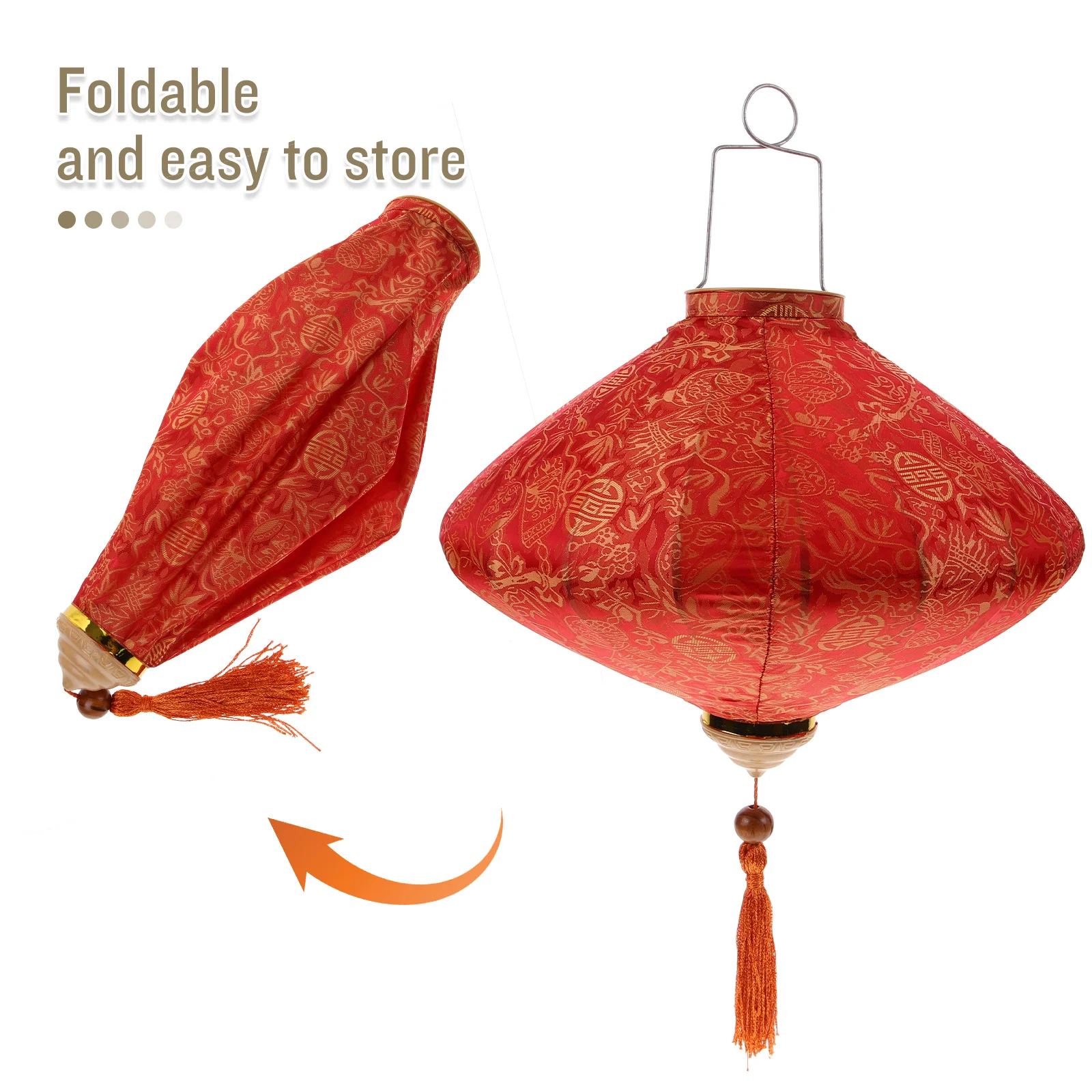 Vietnamese Lantern Decorative Hanging Lanterns Triangle Waterproof Outdoor Indoor Festival Party Wedding nament Cloth