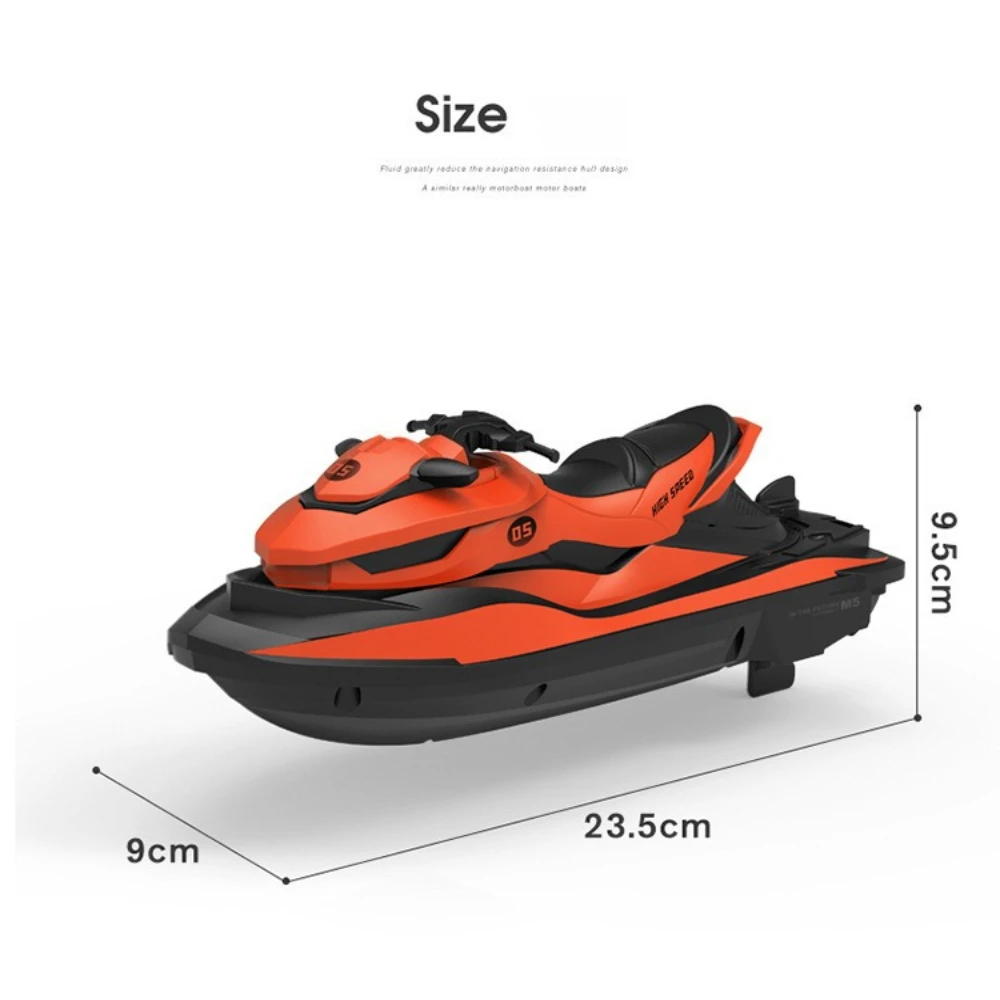 Waterproof 2.4G Remote Controlled Electric Speedboat Toy High Speed RC Racing Motorboat Rechargeable RC Boat Birthday Gift view 2