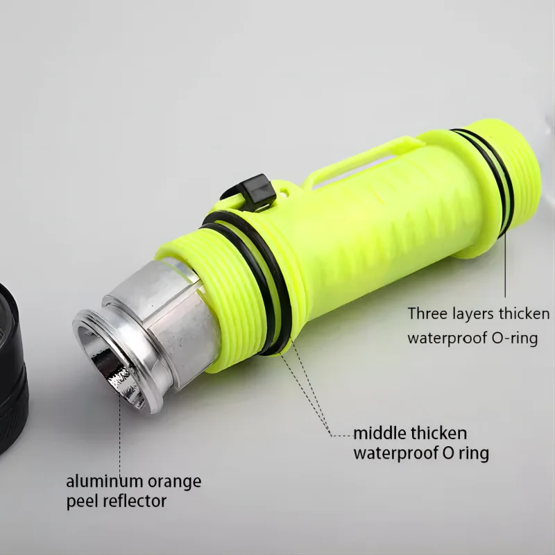 IP68 Professional Diving Flashlight Type-C USB Rechargeable Dive Led Lantern Underwater Lamp with Wristband Diving 100M Torch