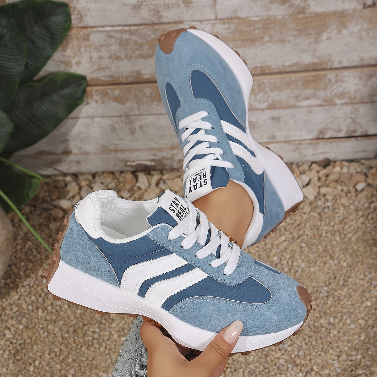 2026 New Women Sneakers Casual Sneakers Women Fashion Color Block Wedge Heel Shoes Outdoor Comfortable Women Vulcanized Shoes