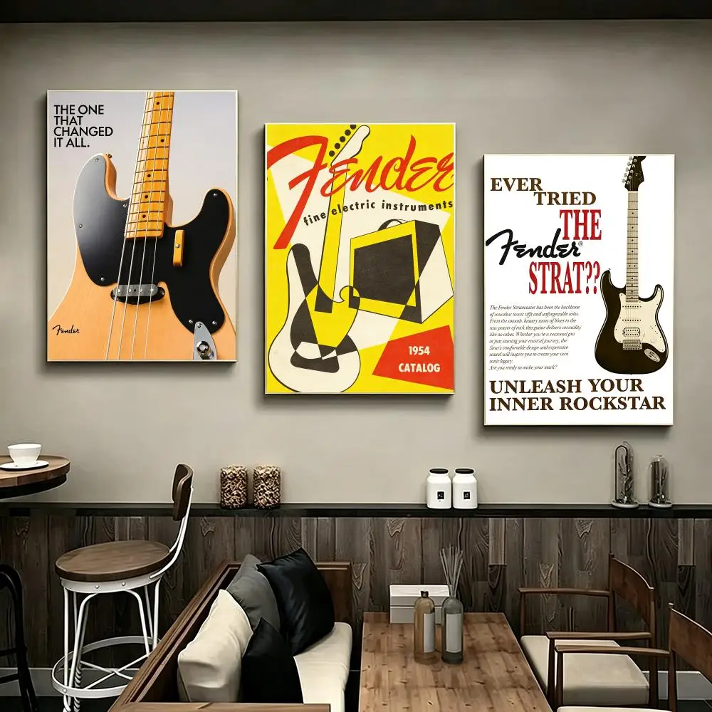 Brand Fender Poster Poster HD Printing Modern Minimalist Style Wall Art Home Decor For Office Bedroom Gift