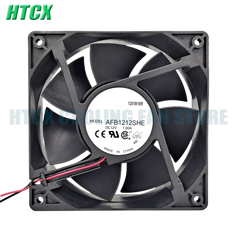 New AFB1212SHE 1.6A 12038 12CM Automatic Temperature Control Speed Measurement High Air Volume Fan