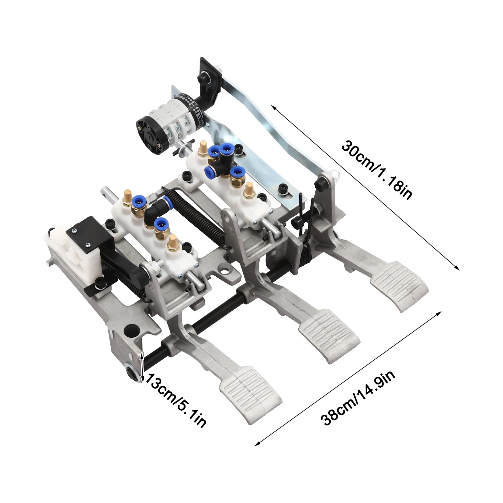 Pedal Hub, Tire Changer Pedal, Sand Blaster Cabinet Kit, 3 Pedal Aluminium Bracket Control Assembly, Forward/Reverse Turntable, Clamp Jaw Release, Easy Operation, Slip Resistant, Durable Spring, Universal Tire Changer Machine Parts, Garage Tools