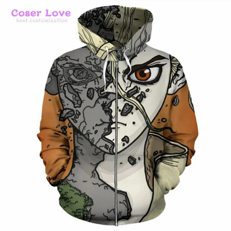 2025 yiyi2025yiyiAnime Stone Ishigami Senku sudaderas con capucha chaqueta suéter ropa de Halloween disfraz Cosplay