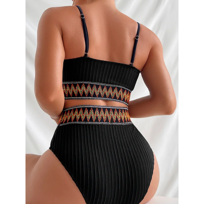 NewbikiniRibbon High Waist Sexy Backless Bikini Two-Piece Swimsuit for Women
