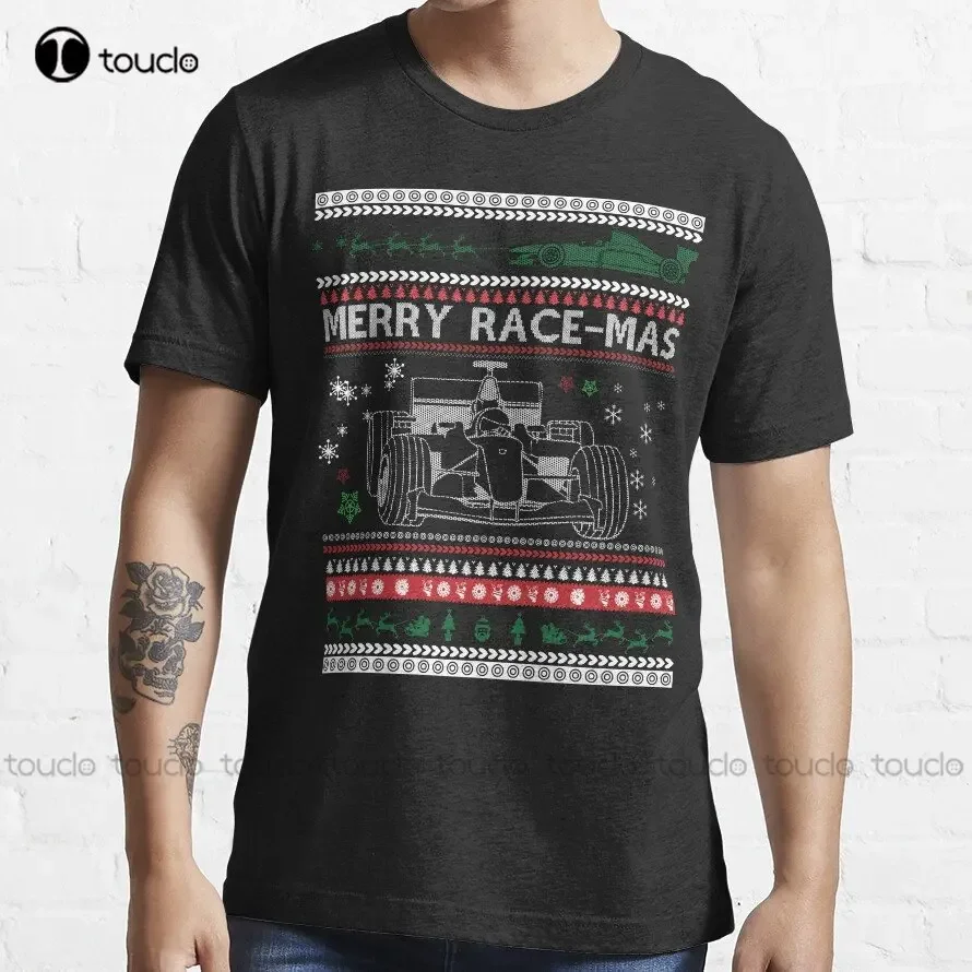 Merry Race-Mas : A Formula Gift Idea For Lovers Or Fans Trending T-Shirt Mens Compression Shirt Creative Funny Tee Custom Gift