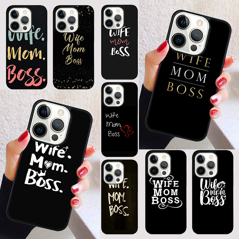 Чехол с цитатой жены, мамы, руководителя для iPhone 15 13 12 11 14 Pro Max Mini X XR XS Max SE 2020 7 8 6S Plus, чехол для телефона