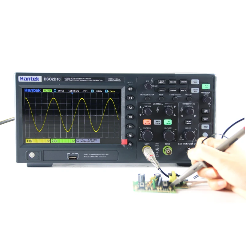 Hantek Digital Oscill DSO2C10 DSO2D15 DSO2D10 DSO2C15 2 Channels 100Mhz/150Mhz Bandwidth USB Portable Meter Tester