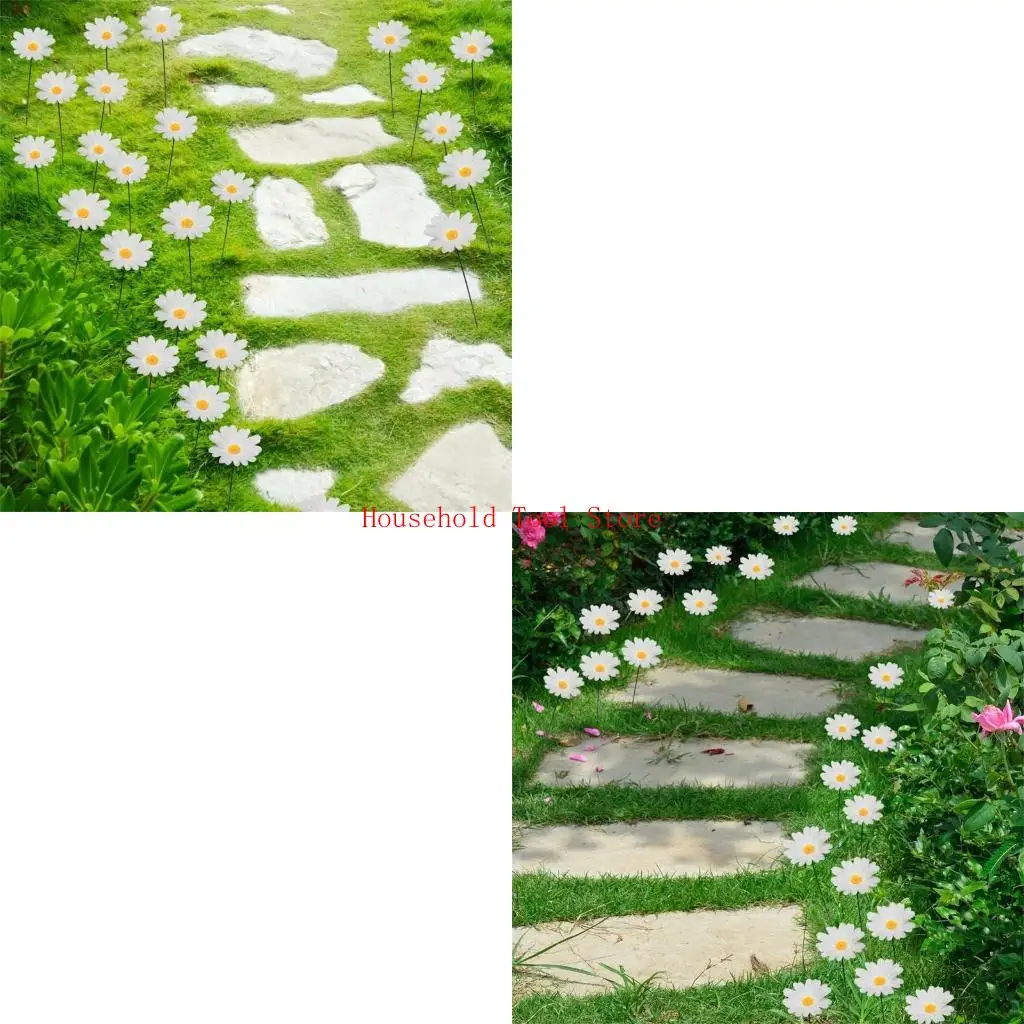

20pcs Flower Garden Stakes 12inch Outdoor Yard Art Stakes Flower Pot Plant Ornaments Insert Lawn Decoration