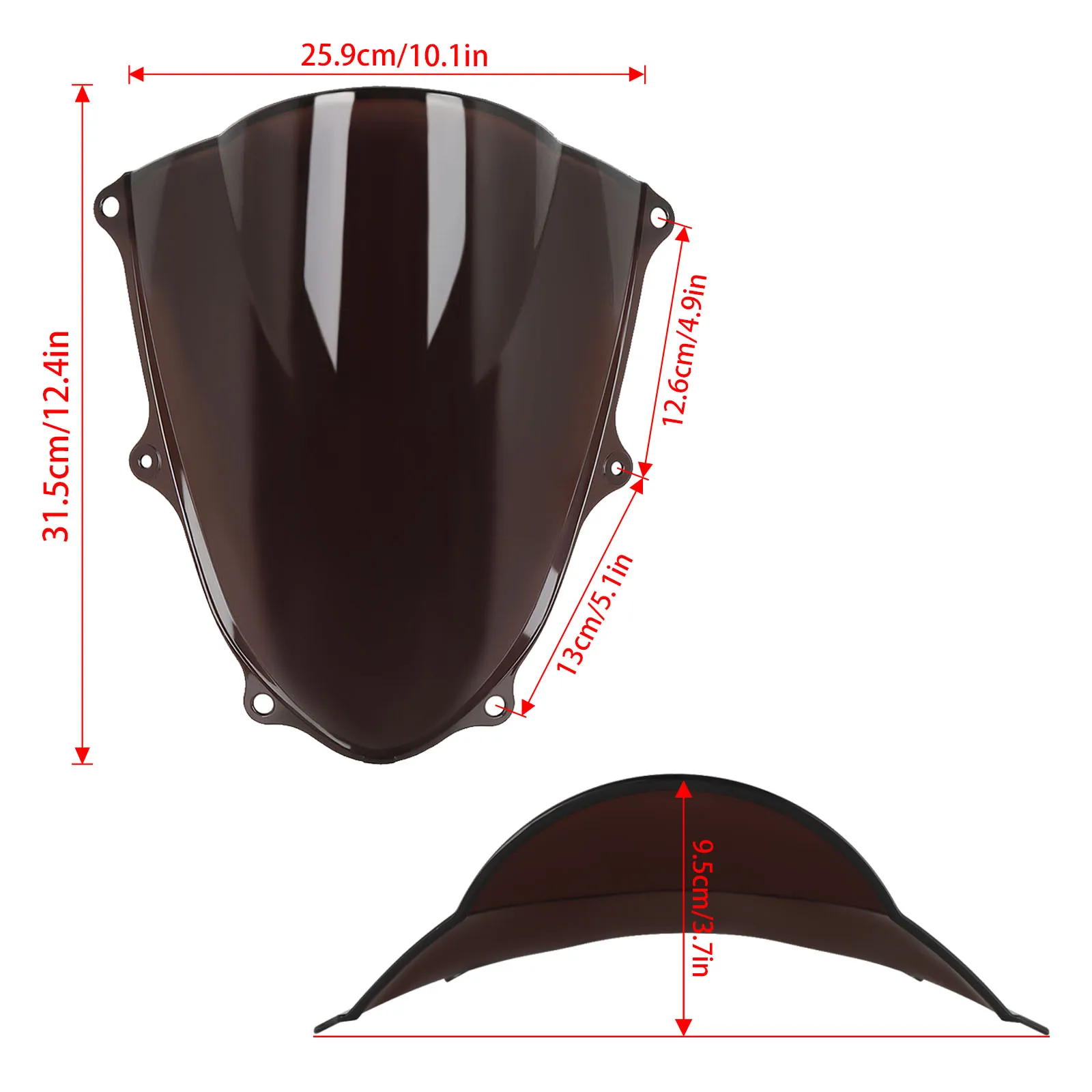 For Suzuki GSXR1000 GSX-R GSXR 1000 K17 17-25- Motorcycle Screen Double Bubble Windshield Fairing Deflector Protector WindScreen