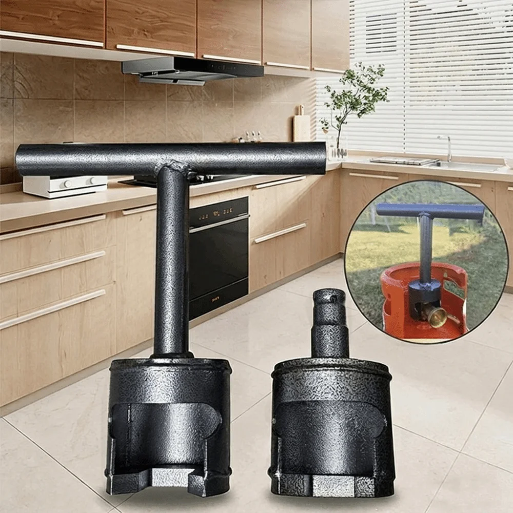 Steel Material Gas Valve Wrench Labor-Saving Leverage Anti-Rust Gas Tank Removal Tool Compact Portable Anti-Wear