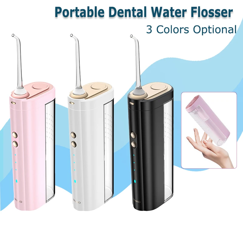 Portable Household Waterpulse Oral Irrigator Dental Water Flosser IPX7 Waterproof 3Modes Water Jet Flosser Teeth Clean Personal